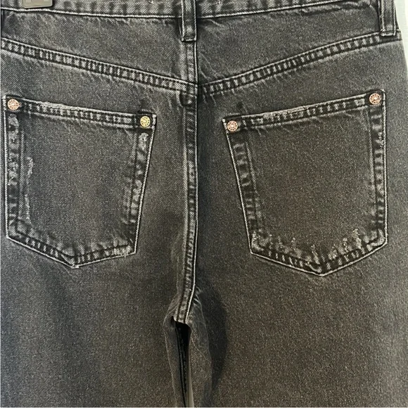 We The Free 24 Jeans Lasso distressed in washed black high rise Free People NWT - Picture 8 of 13